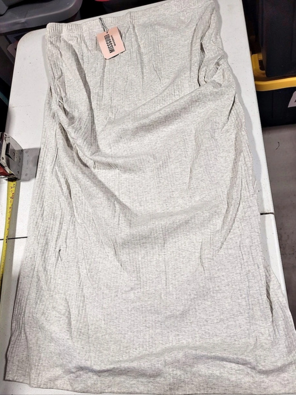 Missguided Gray Maternity Midi Skirt Size 12 NWT